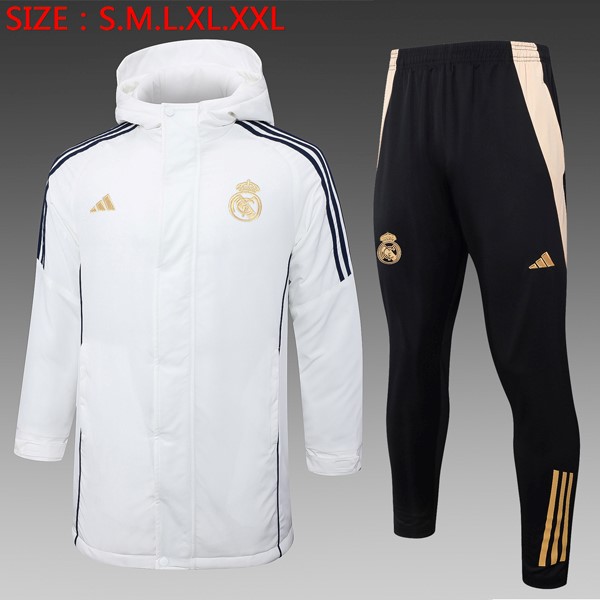 Abrigo Real Madrid Conjunto Completo 2024-2025 Blanco